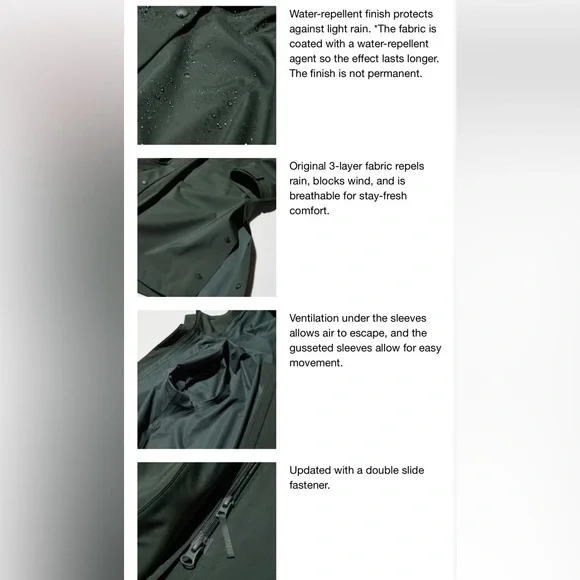 Uniqlo BLOCKTECH Trench Coat in Olive Green Size S - Picture 12 of 12